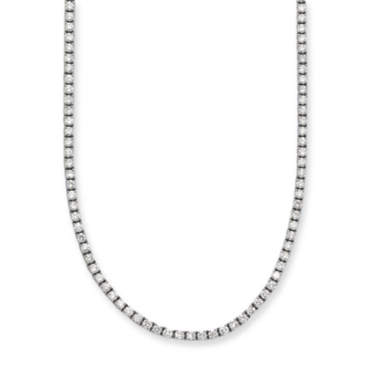 14KW 7.89CTW DIAMOND TENNIS NECKLACE - Johnny Dang & Co