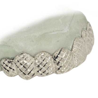JDTK-3002-D- 8 Teeth Gold Grillz With Diamond Dust and Diamond Cuts. - Johnny Dang & Co