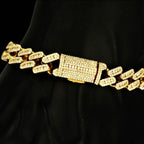 10k Gold 10.71ct Diamond 12.5mm Cuban Bracelet 8.5" - Johnny Dang & Co