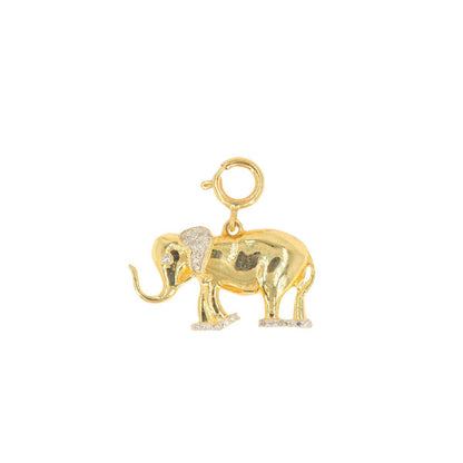 10k Yellow Gold and Diamond 'Elephant' Charm - 10015 - Johnny Dang & Co