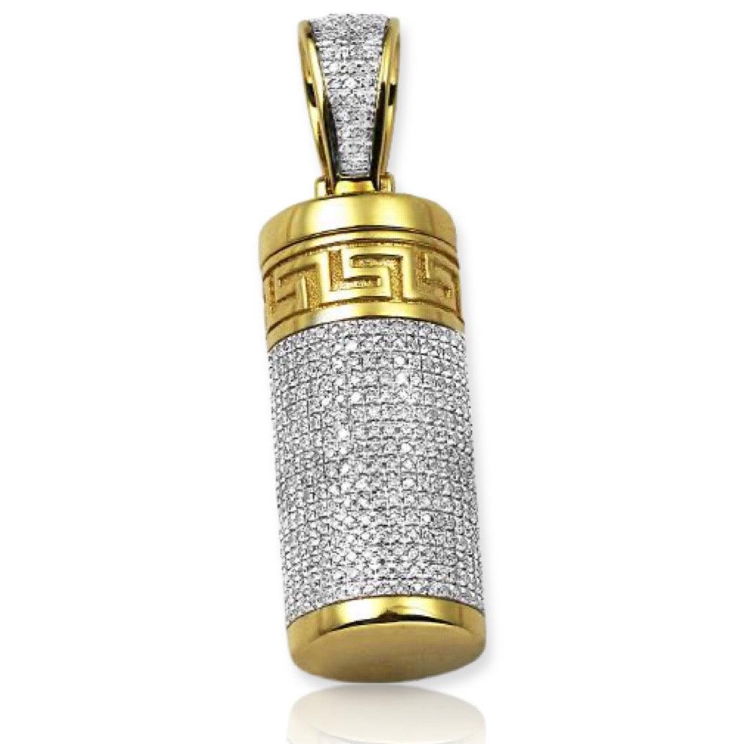 10KY 1.25CTW DIAMOND EMPTY CYLINDER PENDANT WITH - Johnny Dang & Co