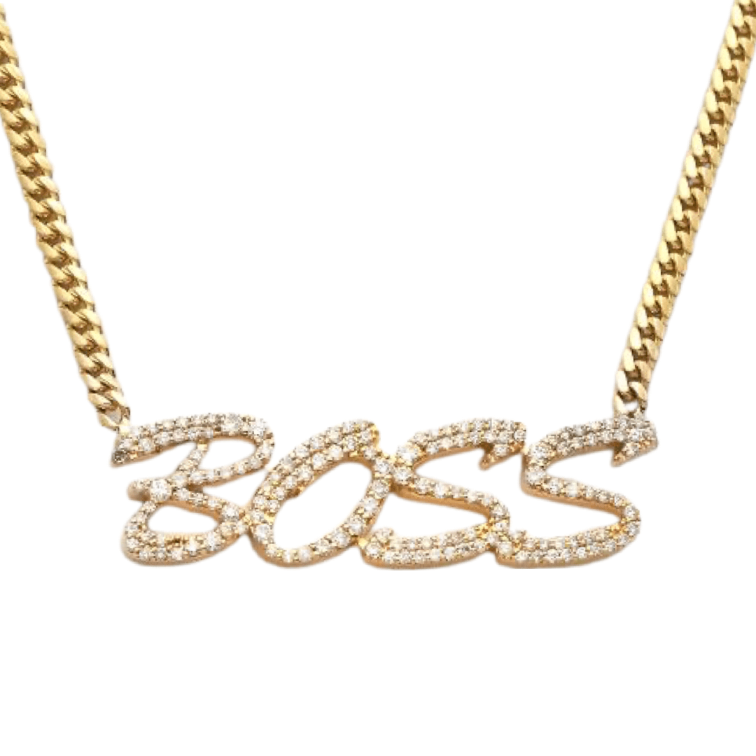 10KY 0.85CTW DIAMOND NECKLACE NAME PIECE - Johnny Dang & Co