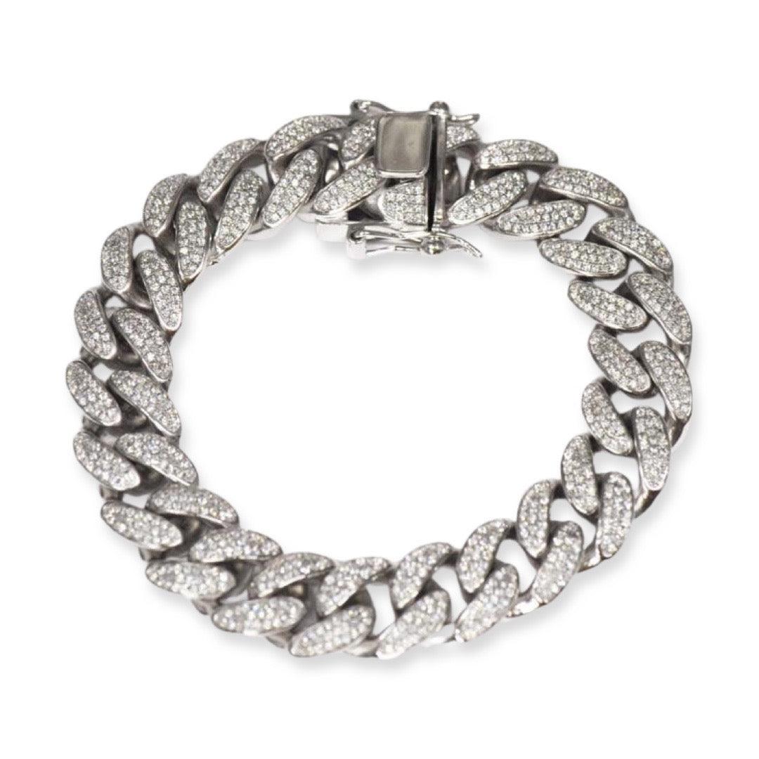14MM CZ CUBAN LINK BRACELET - Johnny Dang & Co