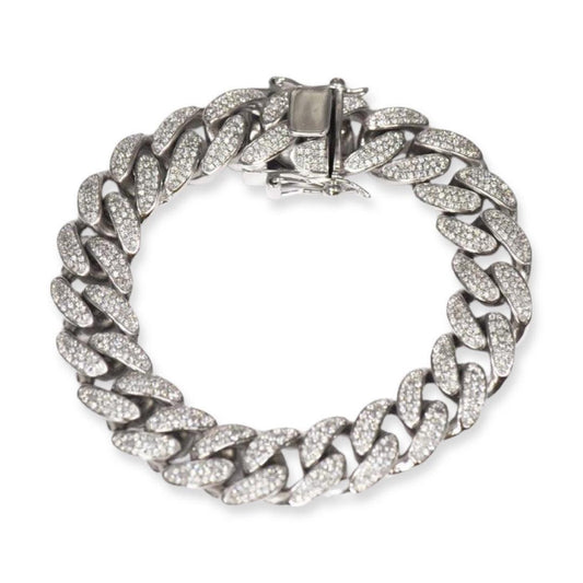 14MM CZ CUBAN LINK BRACELET - Johnny Dang & Co