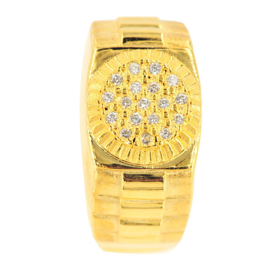 Custom Gold 0.20CT Diamond Mens Ring - Johnny Dang & Co