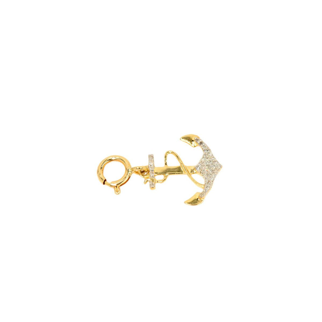 10k Yellow Gold and Diamond 'Anchor' Charm - 10062 - Johnny Dang & Co