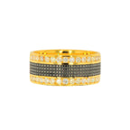 14K 1.0 CTTW Men's Diamond And Black Plated Center Designer Band - Johnny Dang & Co