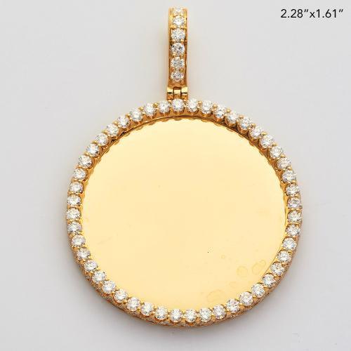 10KY 3.85CTW DIAMOND ROUND MEMORY PENDANT - Johnny Dang & Co
