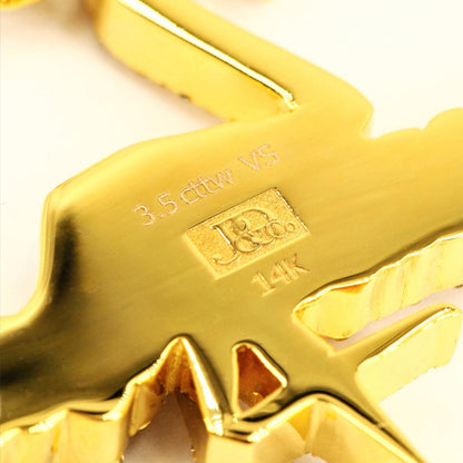 14k Gold 3.5ctw VS Diamond Custom Logo Pendant 1.9" x 2.5" - Johnny Dang & Co