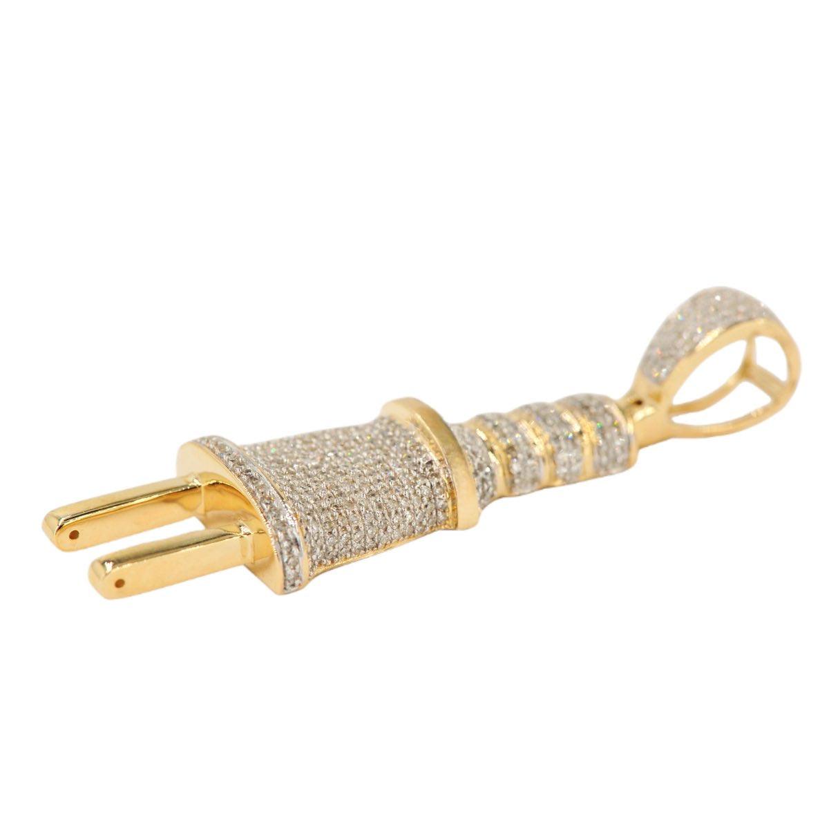 10KY 0.80CTW DIAMOND PLUG PENDANT SC4959Y - Johnny Dang & Co