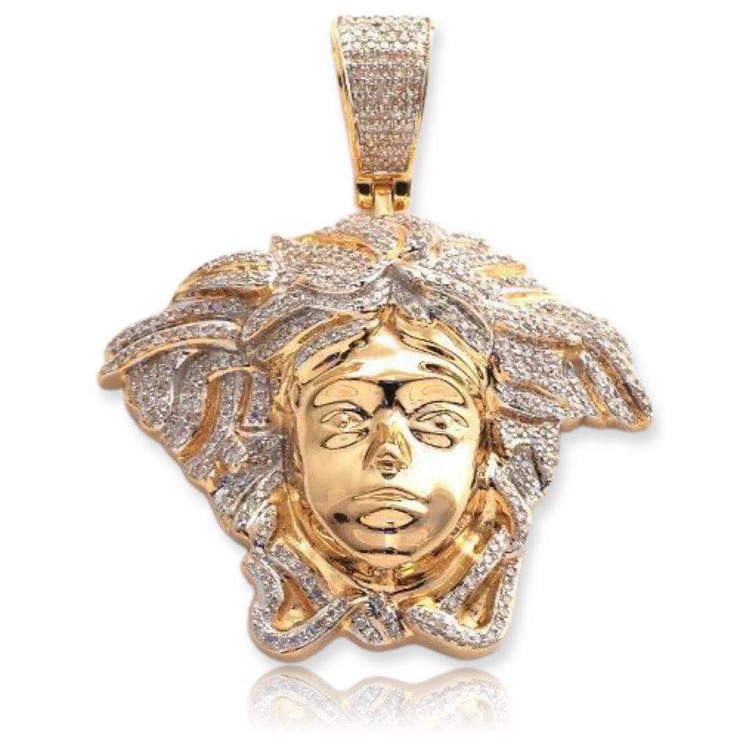 10KY 0.85CTW DIAMOND MEDUSA HEAD PENDANT - Johnny Dang & Co