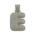 TVJE- Sterling Silver CZ Letter E Pendant - Johnny Dang & Co