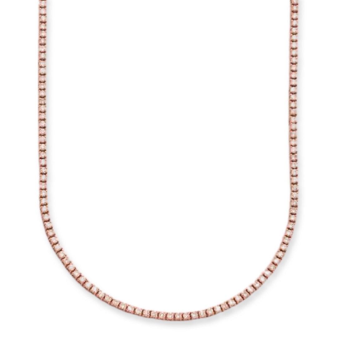 14KR 3.25CTW DIAMOND TENNIS NECKLACE - Johnny Dang & Co