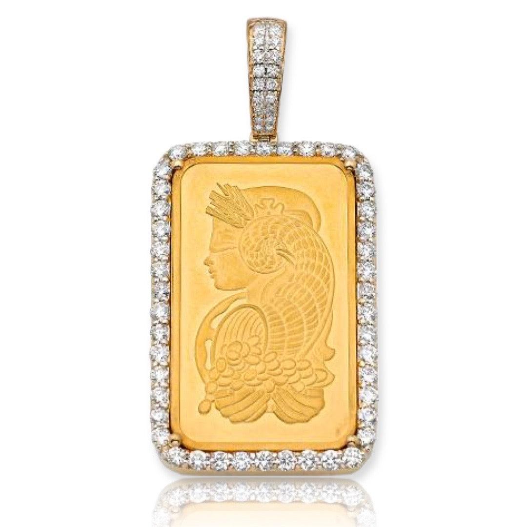 14KY 1.75CTW DIAMOND BEZEL WITH 20 GRAM AU .999 PA - Johnny Dang & Co