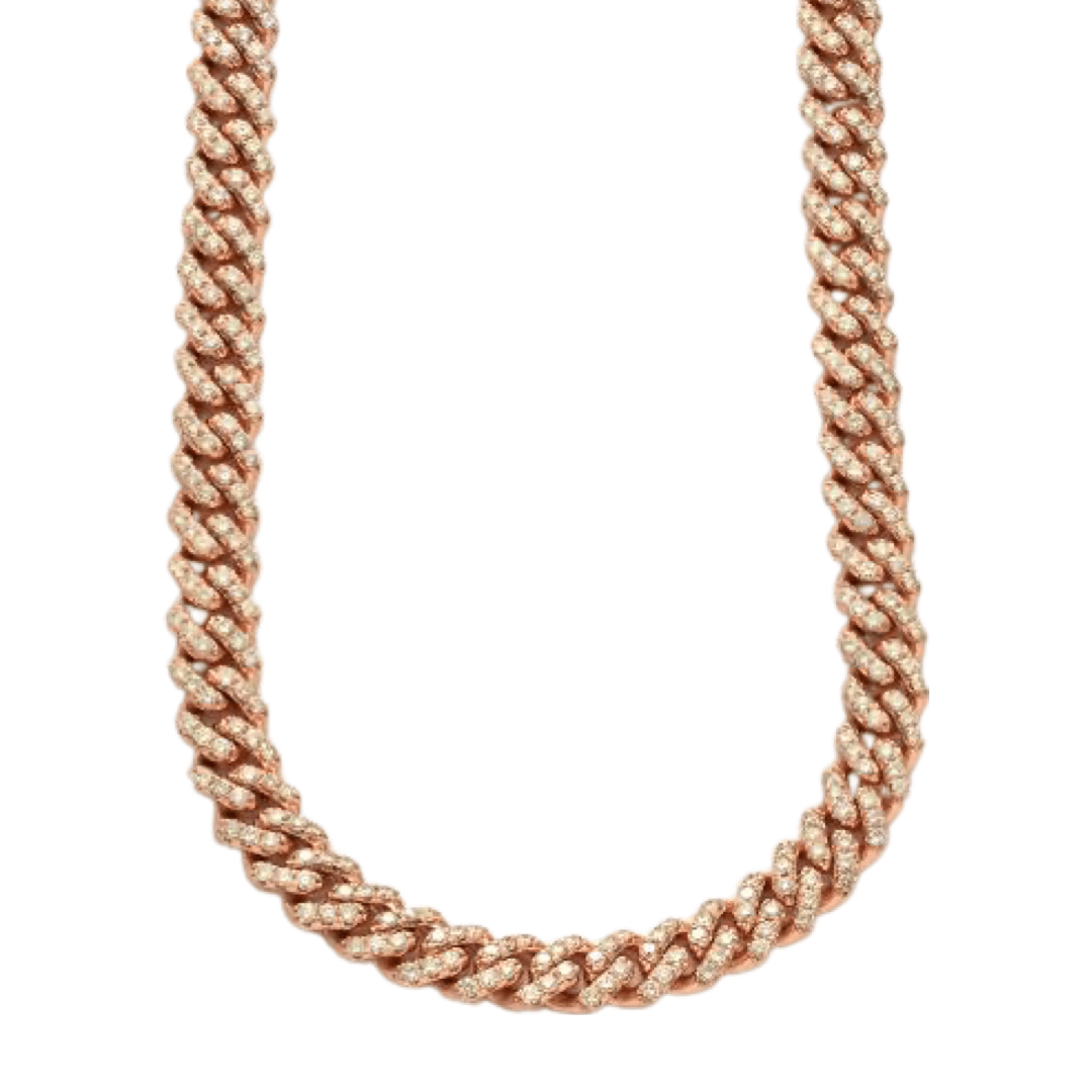 10KR 18.98CTW DIAMOND MIAMI CUBAN NECKLACE - Johnny Dang & Co