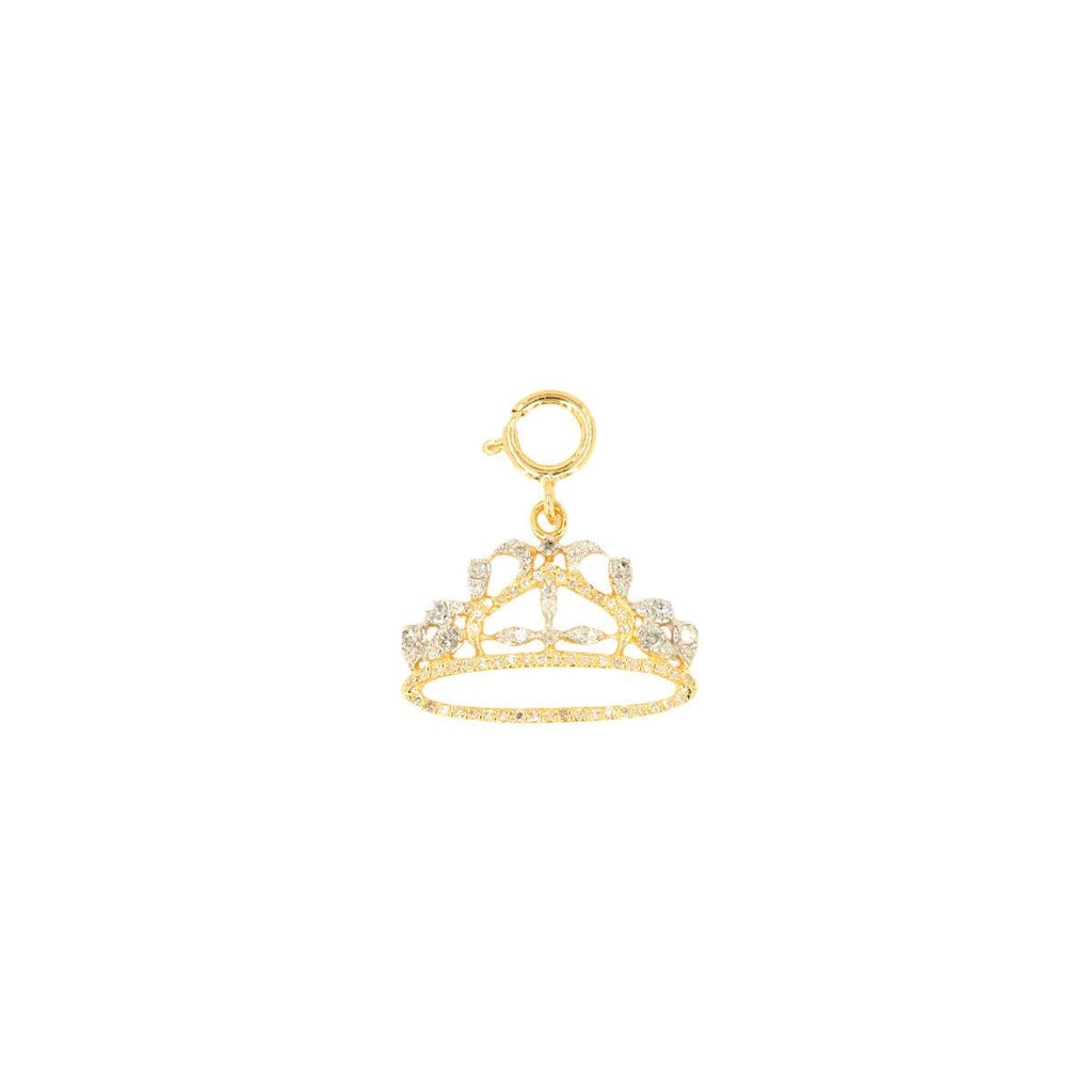10k Yellow Gold and Diamond 'Tiara' Charm - 10075 - Johnny Dang & Co