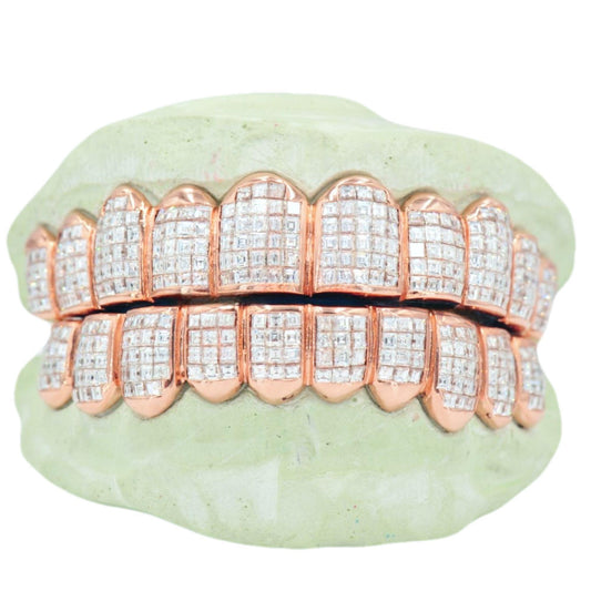 NEW Deluxe Carre Cut Invisible Grillz 10 Teeth - VVS Diamonds - Johnny Dang & Co