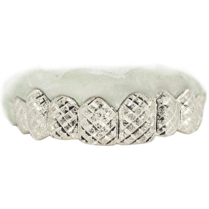 JDTK-3002-D- 8 Teeth Gold Grillz With Diamond Dust and Diamond Cuts. - Johnny Dang & Co