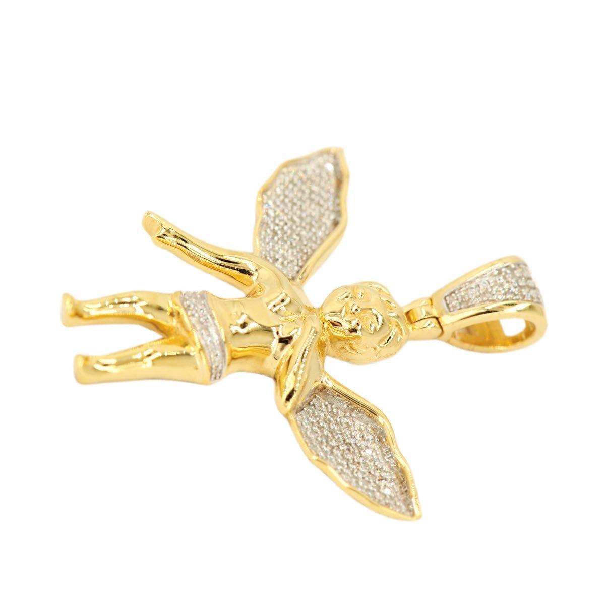 10KY 0.25CTW DIAMOND ANGEL PENDANT CHR0202Y - Johnny Dang & Co