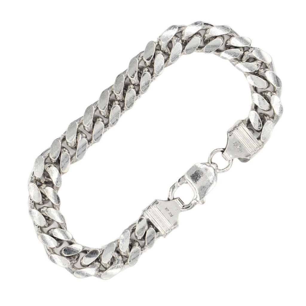Silver 10.25mm Solid Cuban Link Bracelet 8 Inches - Johnny Dang & Co
