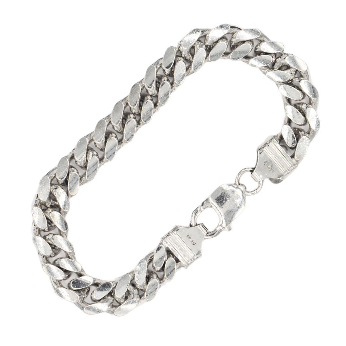 Silver 10.25mm Solid Cuban Link Bracelet 8 Inches - Johnny Dang & Co