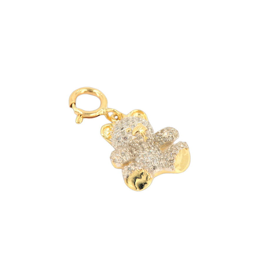 10k Yellow Gold and Diamond 'Teddy Bear' Charm - 10069