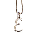 MINI SCRIPT LETTERS SILVER 925 WHITE GOLD PLATED - Johnny Dang & Co