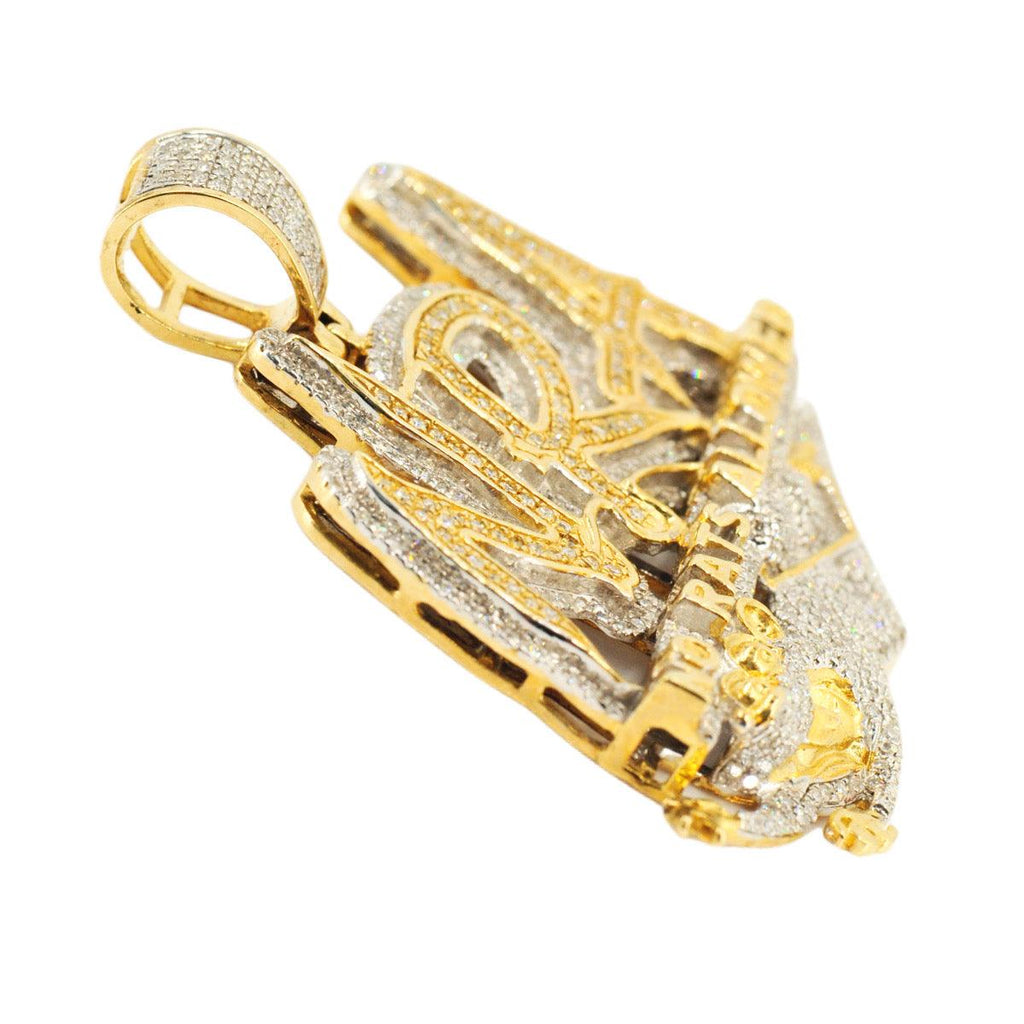 10K YELLOW GOLD 1.00CTW DIAMOND ‘NRA NO RATS ALLOWED’ PENDANT - Johnny Dang & Co