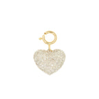 10k Yellow gold and Diamond Puff Heart Charm - 10055 - Johnny Dang & Co