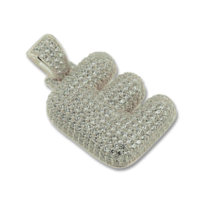 TVJE- Sterling Silver CZ Letter E Pendant - Johnny Dang & Co