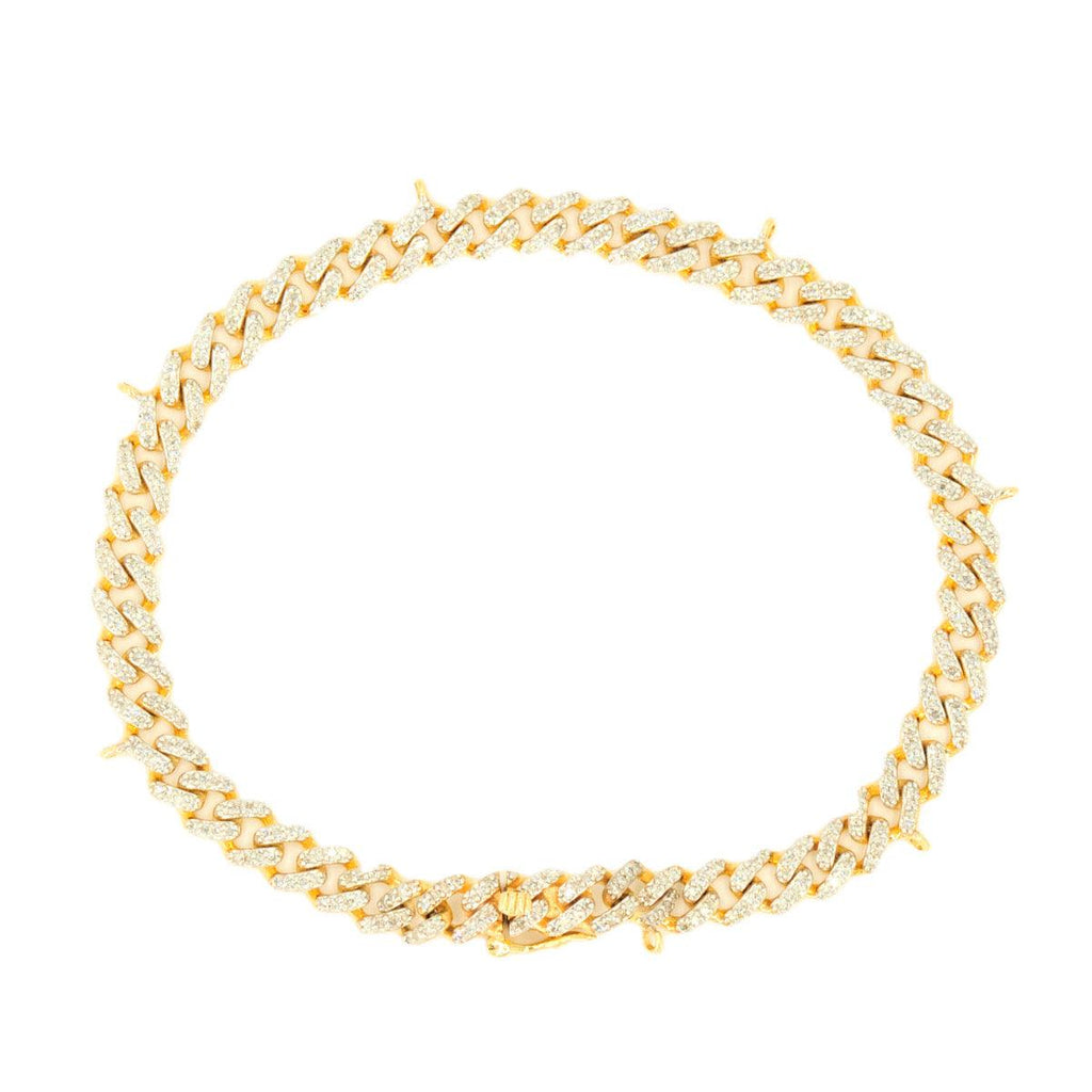 10k Gold 1.00ctw Diamond Link Charm Bracelet 7.5". Bracelet only. Charms sold separately - Johnny Dang & Co