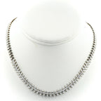 Custom Marquee Diamond Tennis Chain 18k White Gold - Johnny Dang & Co