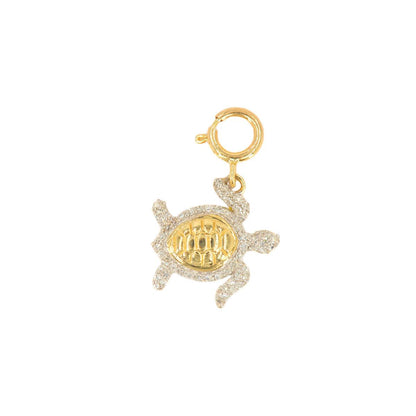 10k Yellow Gold and Diamond 'Sea Turtle' Charm - 10054 - Johnny Dang & Co