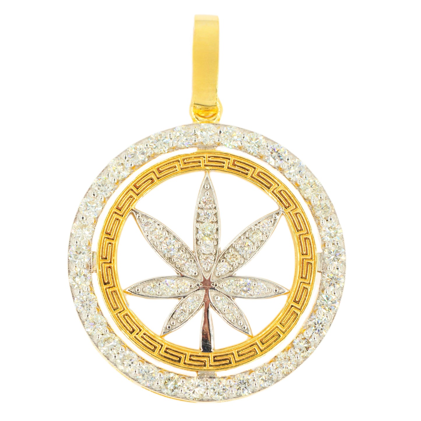 1.85CTW DIAMOND HERBAL MEDICINE OPEN MEDALLION - Johnny Dang & Co