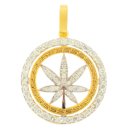 1.85CTW DIAMOND HERBAL MEDICINE OPEN MEDALLION - Johnny Dang & Co