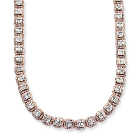 10KR+W 16.75CTW BAGUETTE DIAMOND SQUARE CLUSTER - Johnny Dang & Co