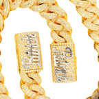 Custom 10k Gold 32.49ctw Emerald and Round Diamond Cuban Bracelet. 9” Length - Johnny Dang & Co