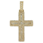 14K 4.50CTW BAGUETTE DIAMOND CROSS - Johnny Dang & Co