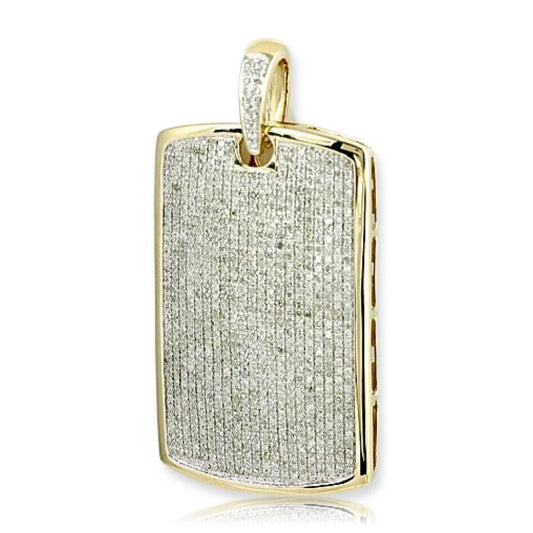 10KY 2.50CTW DIAMOND DOGTAG - Johnny Dang & Co