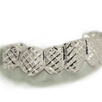 JDTK-3002-D- 8 Teeth Gold Grillz With Diamond Dust and Diamond Cuts. - Johnny Dang & Co