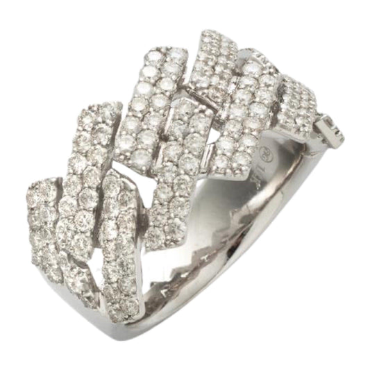 14KW 2.45CTW DIAMOND SQUARE CUBAN MENS RING - Johnny Dang & Co