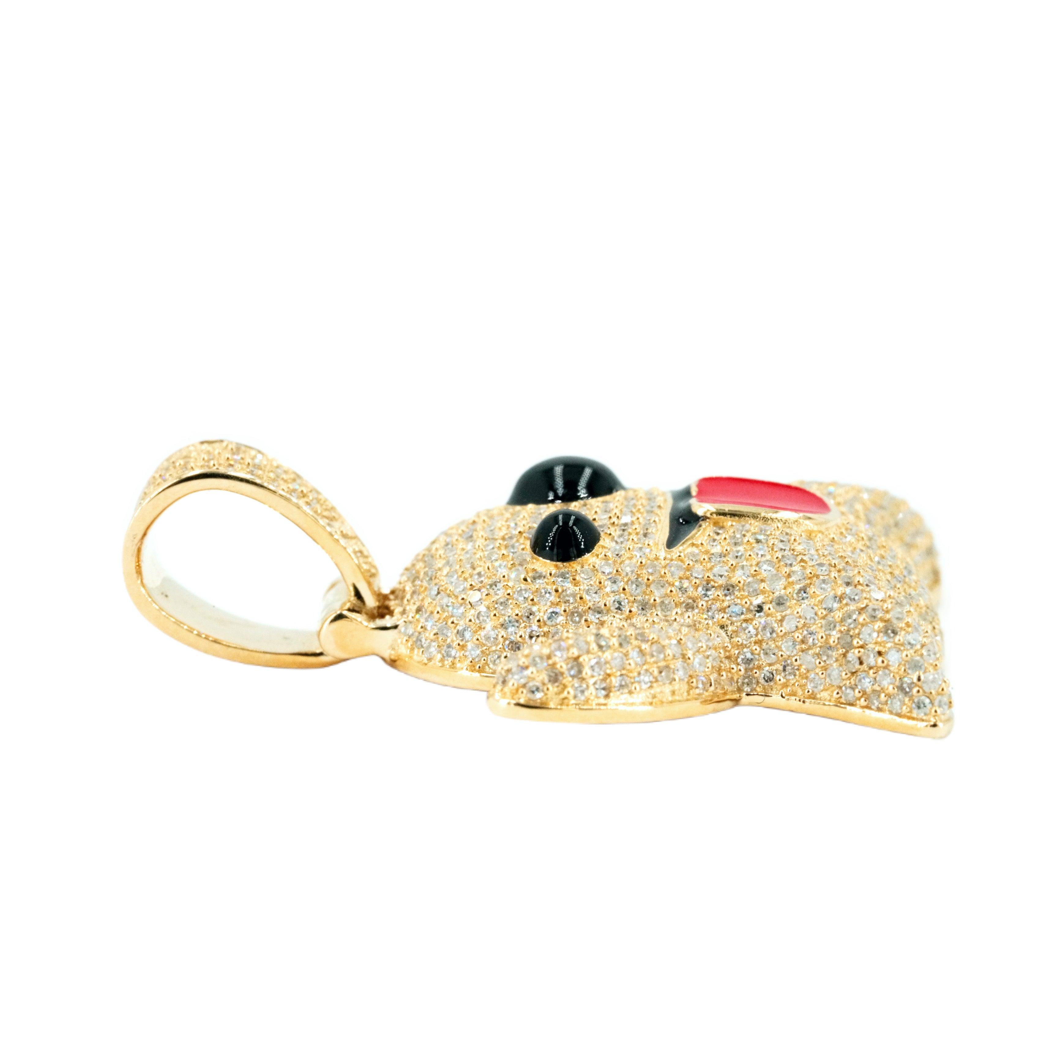 10K Yellow Gold 1.05ctw Silly Ghost Pendant - Johnny Dang & Co