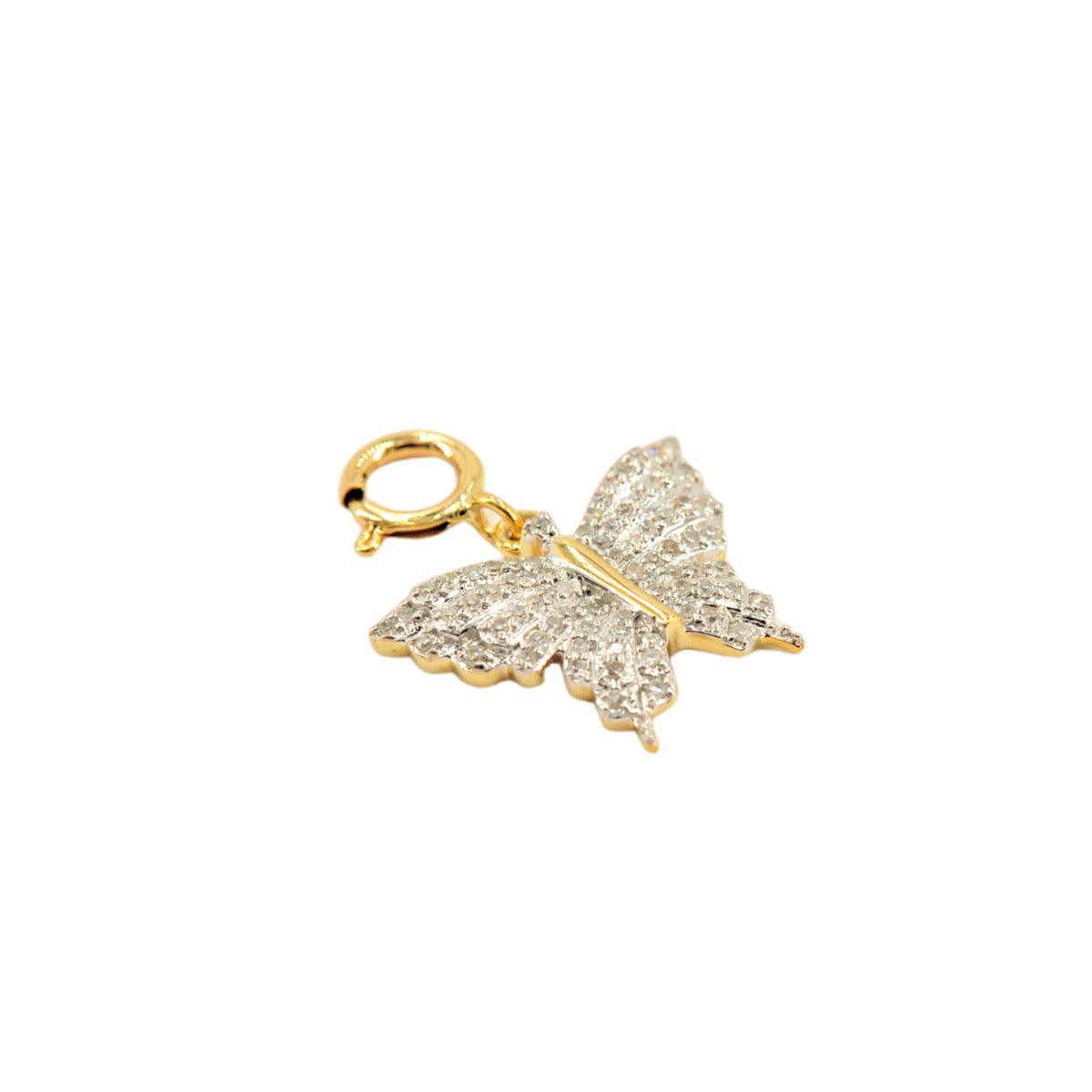 10k Yellow Gold and Diamond 'Butterly' Charm - 10065 - Johnny Dang & Co