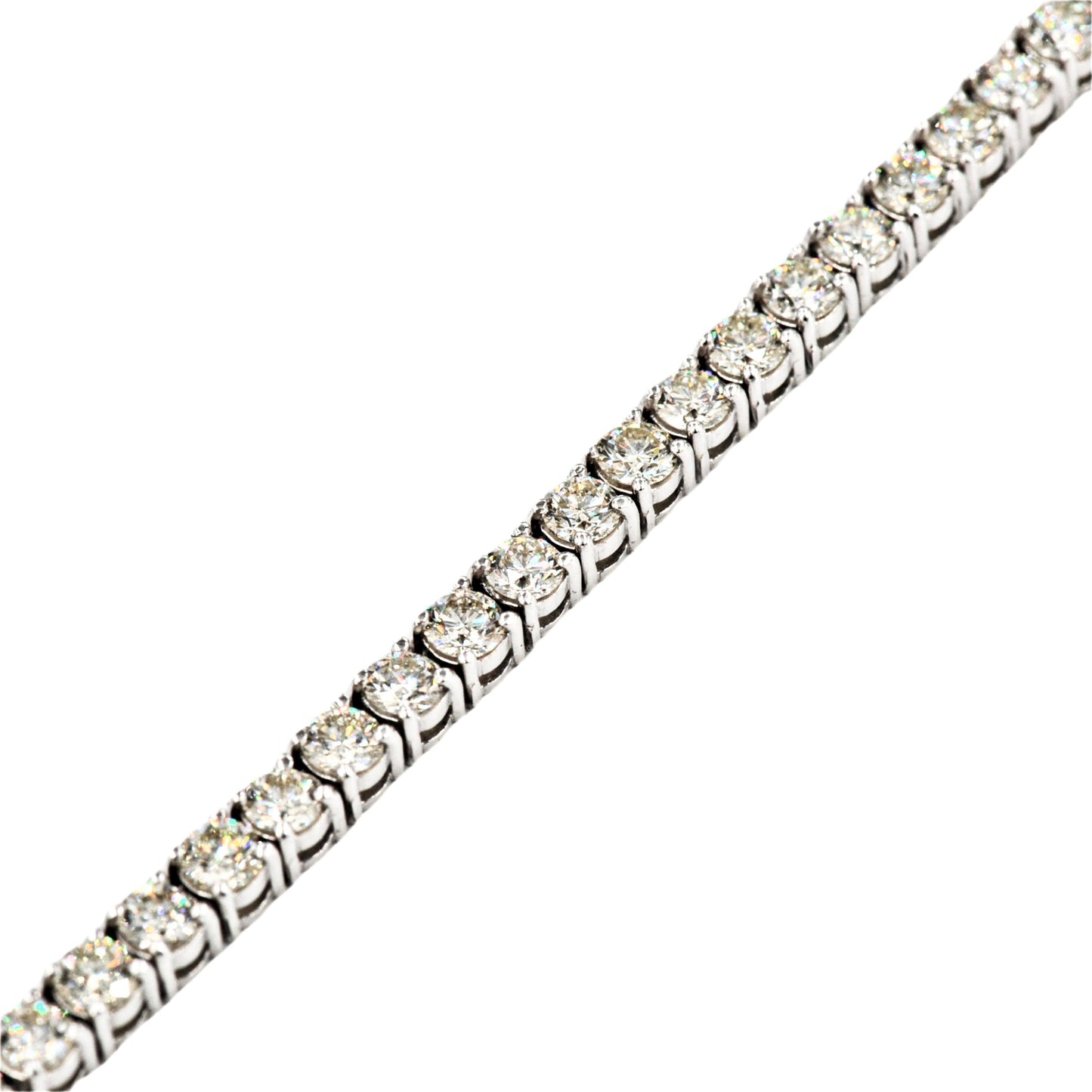 Tennis Chain 10k White Gold 30 pointer Si Diamonds 22inches - Johnny Dang & Co