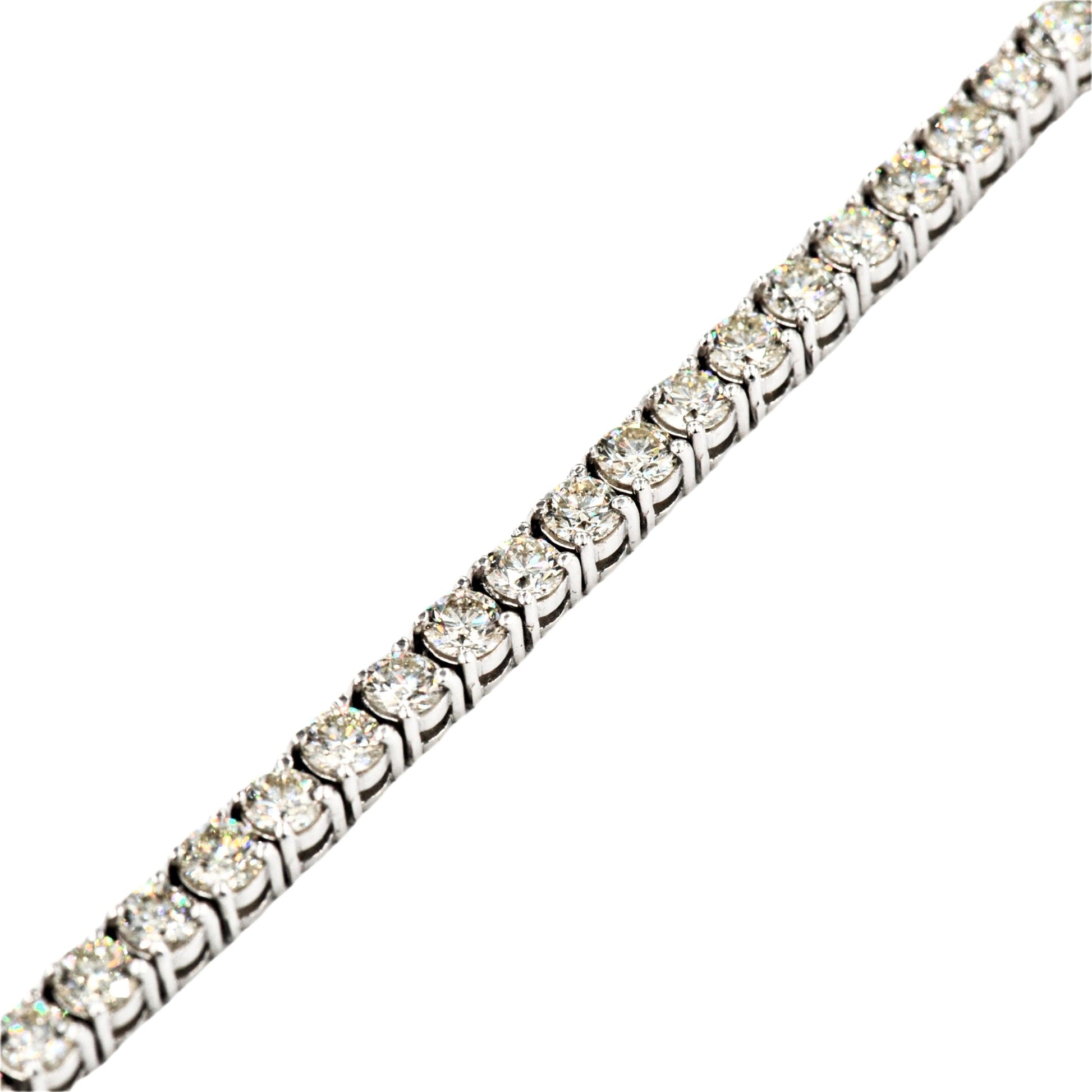 Tennis Chain 10k White Gold 30 pointer Si Diamonds 22inches - Johnny Dang & Co