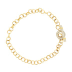 10k Gold 0.45ctw Diamond Charm Bracelet 7.5". Bracelet Only. Charms Sold Separately - Johnny Dang & Co