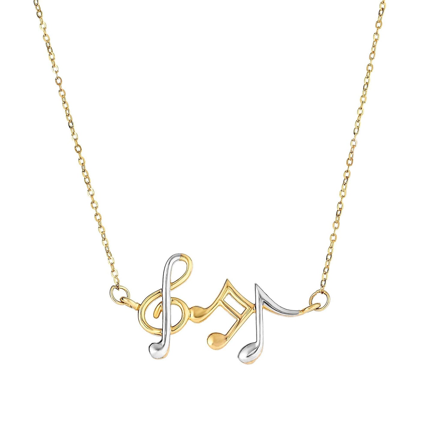 14K Gold Music Notes Necklace - Johnny Dang & Co