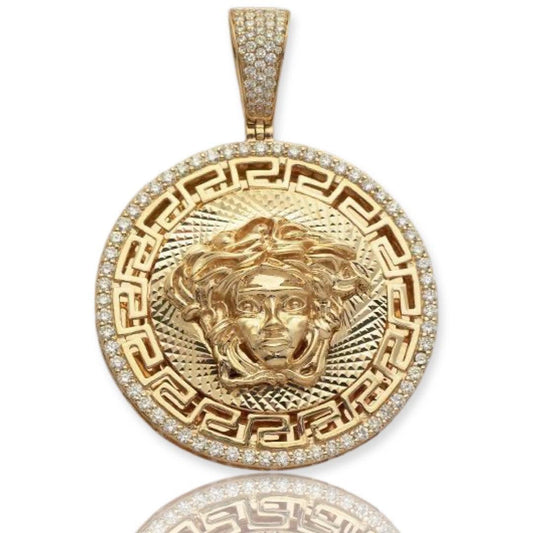 14KY 1.50CTW DIAMOND MEDUSA MEDALLION - Johnny Dang & Co
