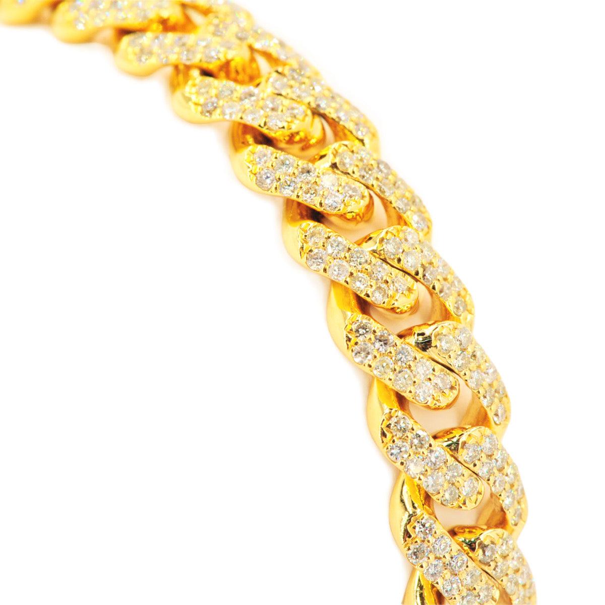 10KY 6.10CTW DIAMOND MIAMI CUBAN BRACELET - Johnny Dang & Co