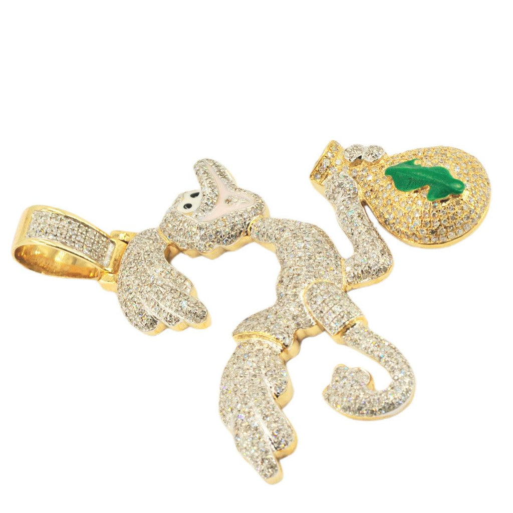 10k Yellow Gold 2.15ctw Diamond Money Bag Roadrunner - Johnny Dang & Co